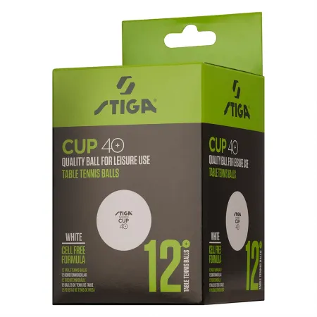 Мяч для наст. тенниса Stiga Cup ABS, 1110-2510-12, диам.40+мм, пластик, упак. 12 шт, белый за 1&nbsp;774.80 ₽ купить в Волгограде
