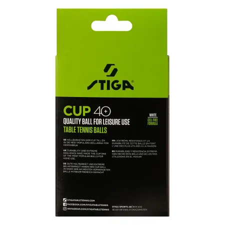 Мяч для наст. тенниса Stiga Cup ABS, 1110-2510-12, диам.40+мм, пластик, упак. 12 шт, белый за 1&nbsp;774.80 ₽ купить в Волгограде