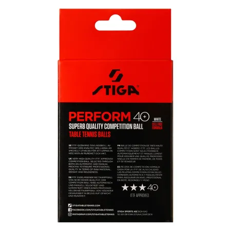 Мяч для наст. тенниса Stiga Perform 3***, 40+, 1113-2110-06, пластик, ITTF Appr., уп.6 шт, бел за 2&nbsp;121.60 ₽ купить в Волгограде