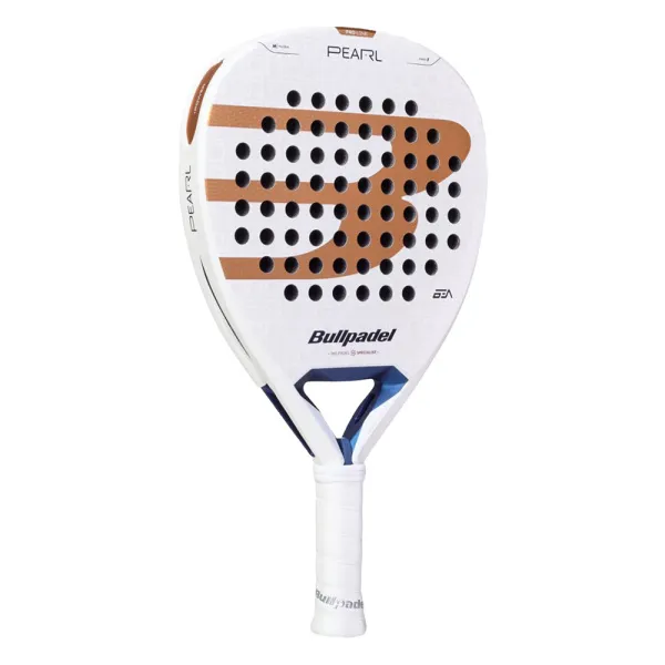 Ракетка для падела BULLPADEL Pearl 27, 497249, для проф-в, стекловолокно,карбон, бело-золотистый за 44&nbsp;319 ₽ в Волгограде