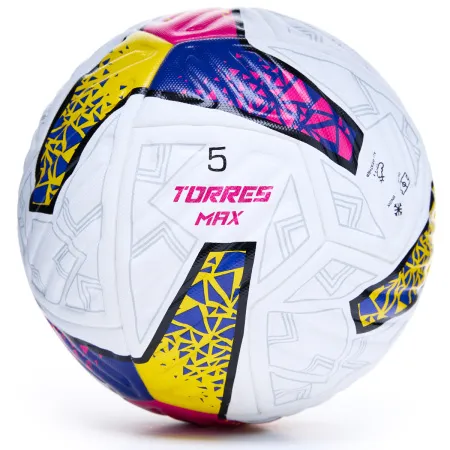Мяч футб. TORRES MAX, F323425, р.5, ПУ, 4 сл, 12 п, термосшивка, белый-мультиколор за 2&nbsp;832.20 ₽ купить в Волгограде