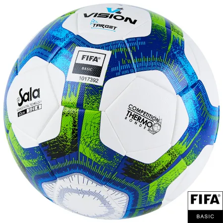 Мяч футзал. VISION Target, FS324094, FIFA Basic, р.4, 32 п. PU, 3 подкл.сл, термосшивка, бело-синий за 3&nbsp;519 ₽ купить в Волгограде