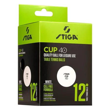 Мяч для наст. тенниса Stiga Cup ABS, 1110-2510-12, диам.40+мм, пластик, упак. 12 шт, белый за 1&nbsp;774.80 ₽ купить в Волгограде