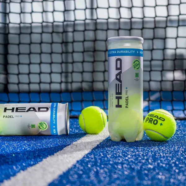 Мяч для падела HEAD Padel Pro+, 540203, уп.3 шт, FIP Approved, войлок,нат.резина,желтый за 933.30 ₽ в Волгограде