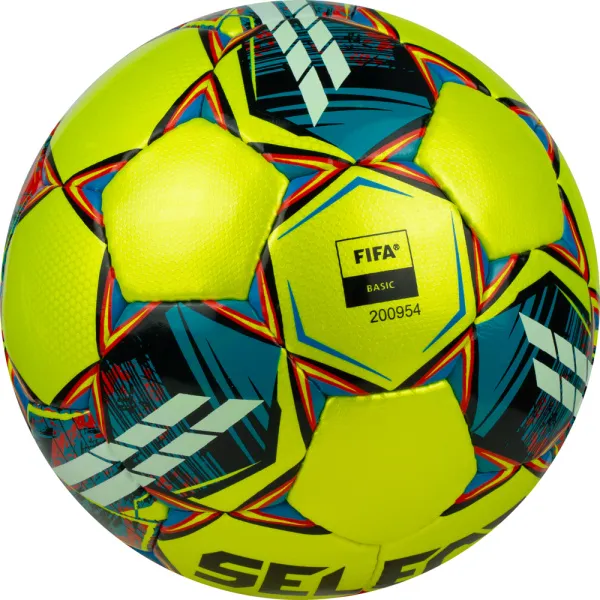 Мяч футзал. SELECT Futsal Mimas, 1053460550, р.4,FIFA Basic, 32 пан, гл.ПУ, руч.сш, жел-сине-красный за 6&nbsp;303.60 ₽ в Волгограде