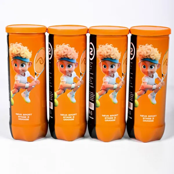 Мяч теннисный детский NS Orange, 5021005, уп.3 шт, резина, шерть, нейлон, желто-оранжевый за 613.70 ₽ в Волгограде