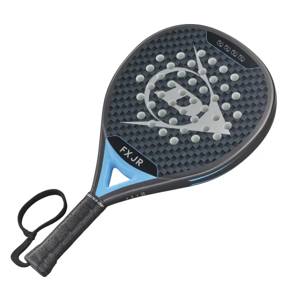 Ракетка для падела Dunlop FX Jr, 10370738, для юниоров, гибрид, графит, черно-голубой за 11&nbsp;019.40 ₽ в Волгограде