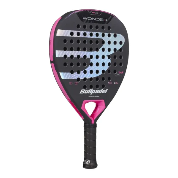 Ракетка для падела BULLPADEL Wonder 27, 497250, для продв.игроков, стекловолокно, карбон, черно-роз за 42&nbsp;969.20 ₽ в Волгограде