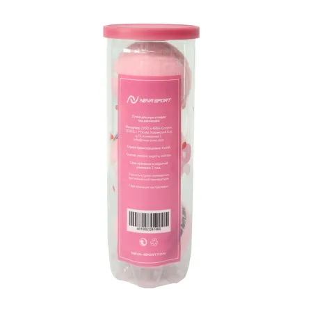 Мяч для падела NS Sakura, UAA2, уп.3 шт, сукно, нат.резина, розовый за 824.50 ₽ купить в Волгограде