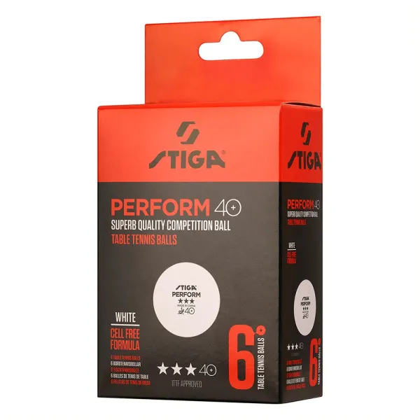 Мяч для наст. тенниса Stiga Perform 3***, 40+, 1113-2110-06, пластик, ITTF Appr., уп.6 шт, бел за 2&nbsp;121.60 ₽ в Волгограде