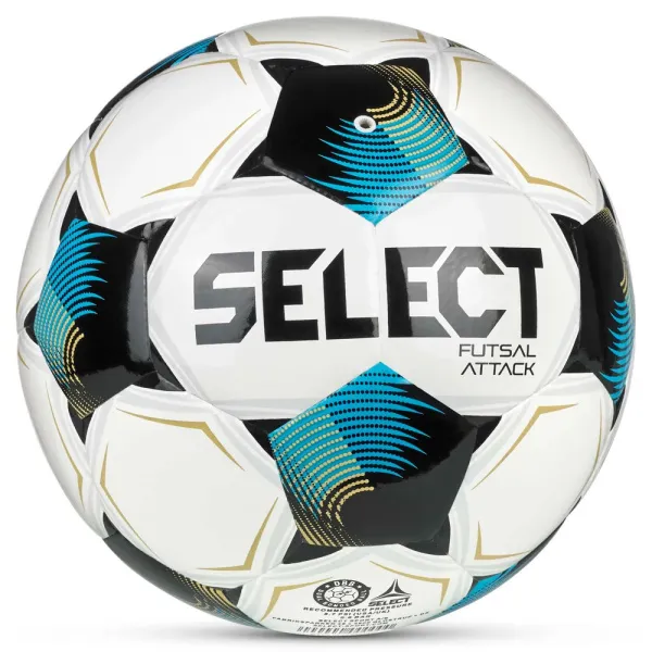 Мяч футзал. SELECT Futsal Attack V26, 1073471009, р.4, 32п, ПУ, руч.сш, бело-сине-черный за 5&nbsp;295.50 ₽ в Волгограде