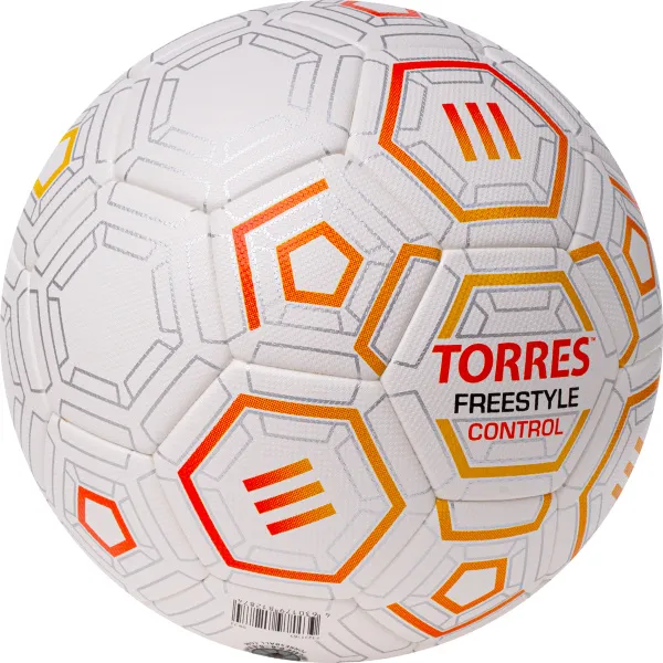 Мяч футб. TORRES Freestyle Control, F3231765, р.5, 32 п.,PU-Microfi, термосшив., бело-оран-сереб за 3&nbsp;464.60 ₽ в Волгограде