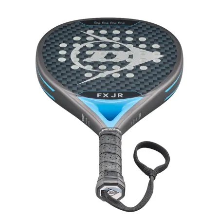 Ракетка для падела Dunlop FX Jr, 10370738, для юниоров, гибрид, графит, черно-голубой за 11&nbsp;019.40 ₽ купить в Волгограде