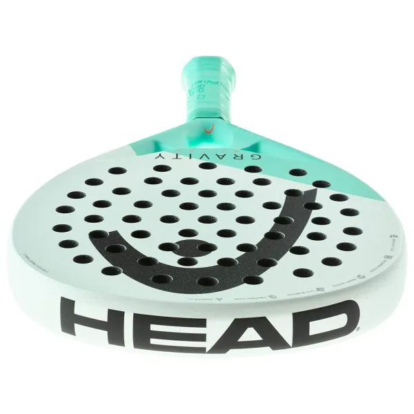 Ракетка для падела HEAD Gravity Motion, 224014, для продвинутых игроков, карбон, бело-бирюзовый за 23&nbsp;604.50 ₽ в Волгограде