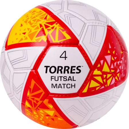 Мяч футзал. TORRES Futsal Match, FS323774, р.4, 32 панели. ПУ,4 подкл.слоя,ручн.сш,бело-крас-жёлт за 2&nbsp;454.80 ₽ купить в Волгограде