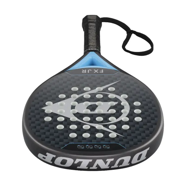 Ракетка для падела Dunlop FX Jr, 10370738, для юниоров, гибрид, графит, черно-голубой за 11&nbsp;019.40 ₽ в Волгограде