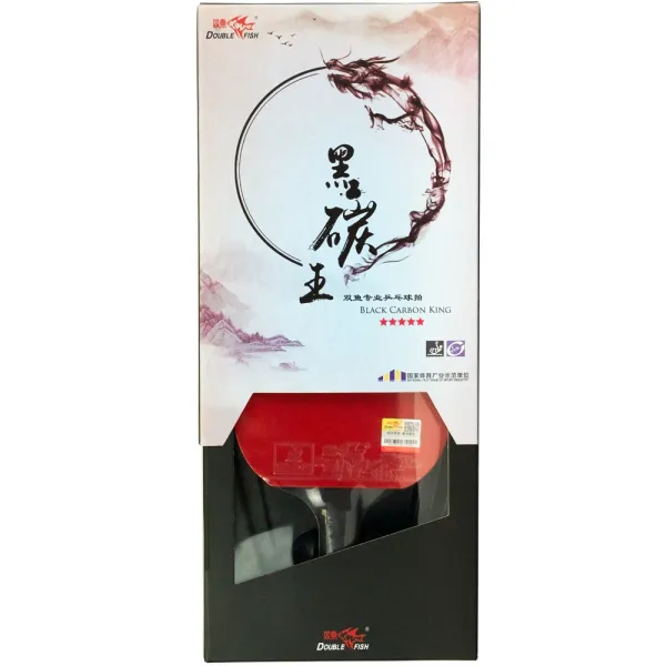 Ракетка для н/т DOUBLE FISH Black Carbon King Racket 5*****, для професс.,ITTF Appr.,накл.2,1,мм за 6&nbsp;434.50 ₽ в Волгограде