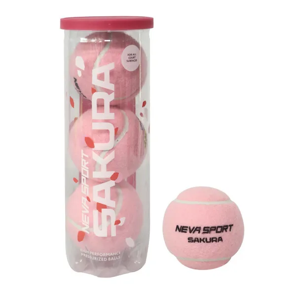 Мяч для падела NS Sakura, UAA2, уп.3 шт, сукно, нат.резина, розовый за 824.50 ₽ в Волгограде