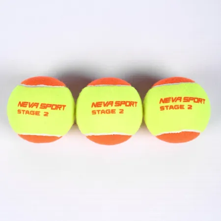 Мяч теннисный детский NS Orange, 5021005, уп.3 шт, резина, шерть, нейлон, желто-оранжевый за 613.70 ₽ купить в Волгограде