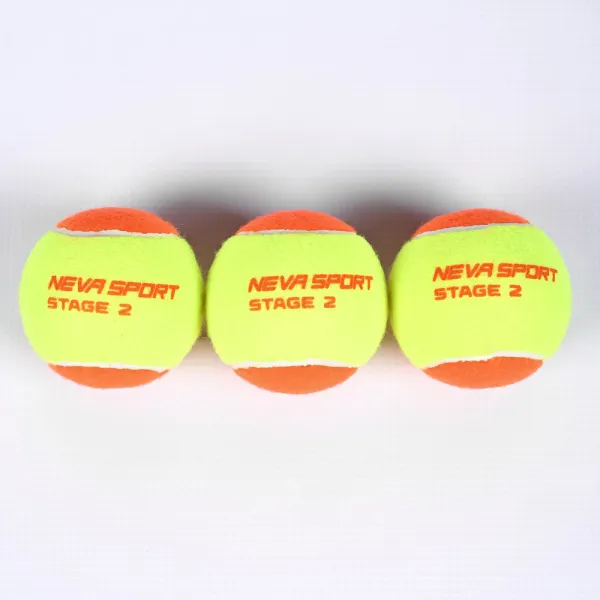 Мяч теннисный детский NS Orange, 5021005, уп.3 шт, резина, шерть, нейлон, желто-оранжевый за 613.70 ₽ в Волгограде