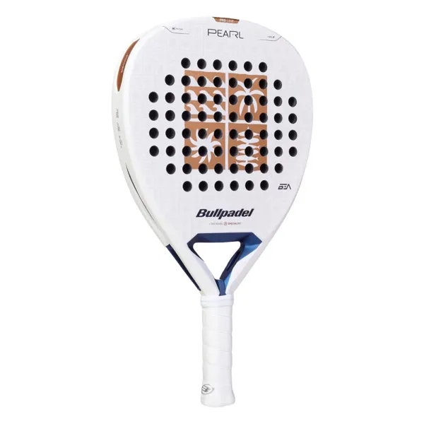 Ракетка для падела BULLPADEL Pearl 27, 497249, для проф-в, стекловолокно,карбон, бело-золотистый за 44&nbsp;319 ₽ в Волгограде