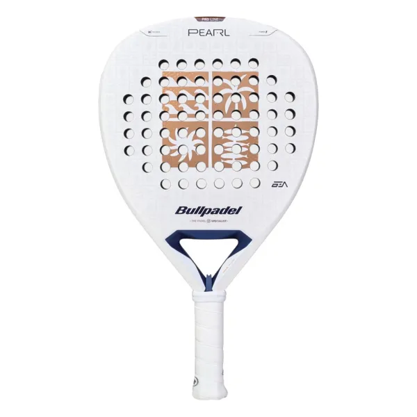 Ракетка для падела BULLPADEL Pearl 27, 497249, для проф-в, стекловолокно,карбон, бело-золотистый за 44&nbsp;319 ₽ в Волгограде